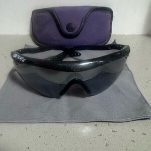 Vtg Nascar Protective Safety Eyewear Sunglasses Black Tint 85-100mm Encon 787 S